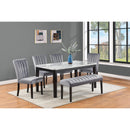  Crown Mark Pascal 2224T-3864 Dining Table - White/Black IMAGE 3