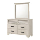  Crown Mark Sarter B4740-11 Dresser Mirror - White IMAGE 3