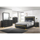  Crown Mark Pepe B9290-Q Queen Bed - Black IMAGE 2
