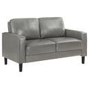 Coaster Furniture Ruth Stationary Leather Look Loveseat 508366 IMAGE 1
