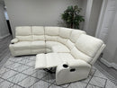 Beige Fabric Reclining Sectional Sofa