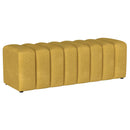 Coaster Furniture Summer 910292 Upholstered Channel Tufted Accent Bench - Mustard Yellow IMAGE 1