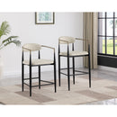 Coaster Furniture Tina 121187 Fabric Upholstered Bar Chair - Beige (Set of 2) IMAGE 9