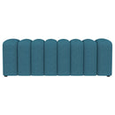 Coaster Furniture Summer 910293 Upholstered Channel Tufted Accent Bench - Peacock Blue IMAGE 2