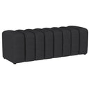 Coaster Furniture Summer 910294 Upholstered Channel Tufted Accent Bench - Charcoal IMAGE 1
