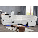New Era Innovations Turbo Power Reclining 6 pc Sectional Turbo S8686 6 pc Power Reclining Sectional - White IMAGE 1