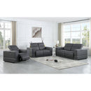 New Era Innovations Franco Power Reclining Leather Sofa Franco MI-1122 Power Sofa - Dark Grey IMAGE 2