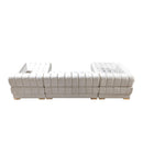 Nova Wholesale Furniture Ariana Fabric 3 pc Sectional ARIANAIVORY-SEC IMAGE 2