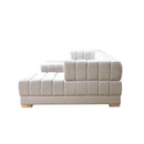 Nova Wholesale Furniture Ariana Fabric 3 pc Sectional ARIANAIVORY-SEC IMAGE 3