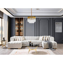 Nova Wholesale Furniture Ariana Fabric 3 pc Sectional ARIANAIVORY-SEC IMAGE 4