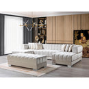 Nova Wholesale Furniture Ariana Fabric 3 pc Sectional ARIANAIVORY-SEC IMAGE 5