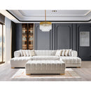 Nova Wholesale Furniture Ariana Fabric 3 pc Sectional ARIANAIVORY-SEC IMAGE 6