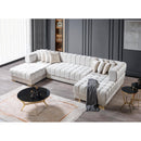 Nova Wholesale Furniture Ariana Fabric 3 pc Sectional ARIANAIVORY-SEC IMAGE 7