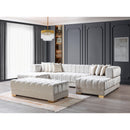 Nova Wholesale Furniture Ariana Fabric 3 pc Sectional ARIANAIVORY-SEC IMAGE 8