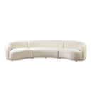 Nova Wholesale Furniture Bonita Fabric 3 pc Sectional BONITAIVORY-SEC3 IMAGE 2