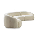 Nova Wholesale Furniture Bonita Fabric 3 pc Sectional BONITAIVORY-SEC3 IMAGE 3