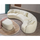 Nova Wholesale Furniture Bonita Fabric 3 pc Sectional BONITAIVORY-SEC3 IMAGE 8