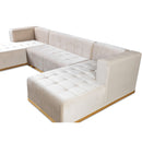 Nova Wholesale Furniture Elisha Fabric 3 pc Sectional ELISHAIVORY-SEC IMAGE 12