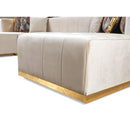 Nova Wholesale Furniture Elisha Fabric 3 pc Sectional ELISHAIVORY-SEC IMAGE 15