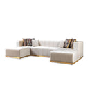 Nova Wholesale Furniture Elisha Fabric 3 pc Sectional ELISHAIVORY-SEC IMAGE 1