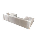 Nova Wholesale Furniture Elisha Fabric 3 pc Sectional ELISHAIVORY-SEC IMAGE 6