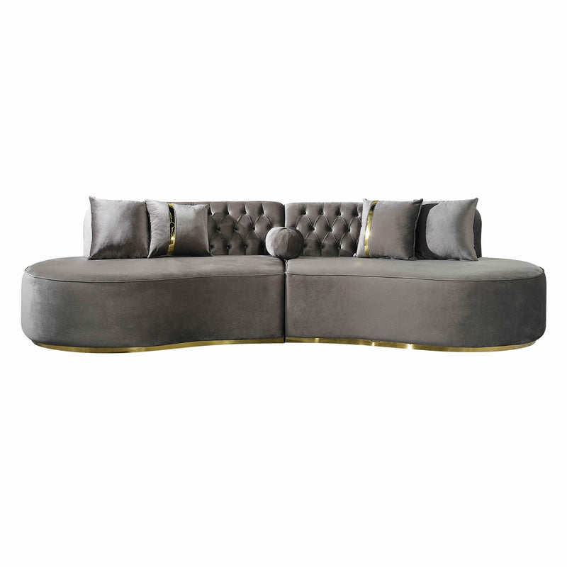 Nova Wholesale Furniture Ella Fabric 2 pc Sectional ELLAGRAY-SEC IMAGE 1