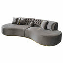 Nova Wholesale Furniture Ella Fabric 2 pc Sectional ELLAGRAY-SEC IMAGE 3