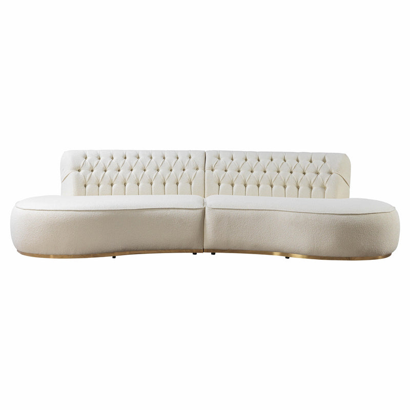Nova Wholesale Furniture Ella Fabric 2 pc Sectional ELLAIVORY-SEC IMAGE 2