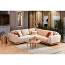 Nova Wholesale Furniture Emily Fabric Sectional EMILYBEIGE-SEC IMAGE 4