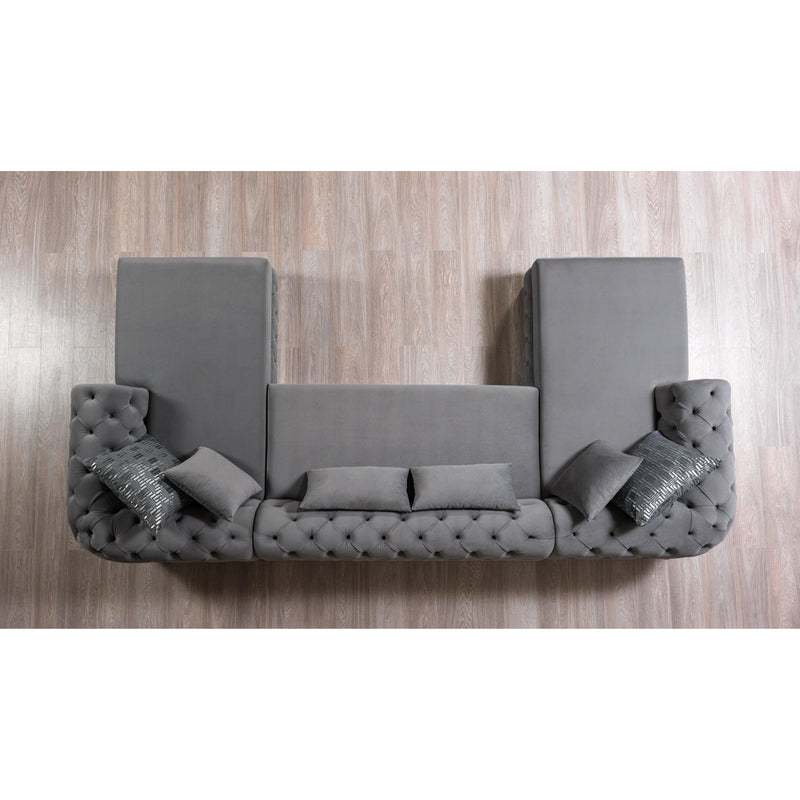Nova Wholesale Furniture Jessie Fabric Sectional JESSIE SEC-GRAY IMAGE 11