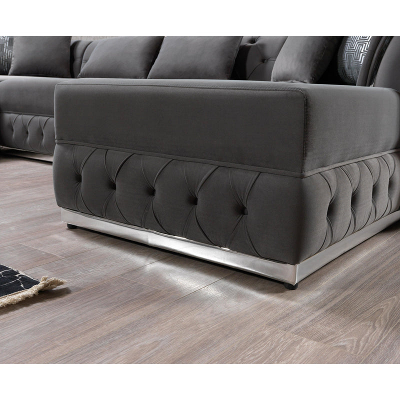 Nova Wholesale Furniture Jessie Fabric Sectional JESSIE SEC-GRAY IMAGE 14