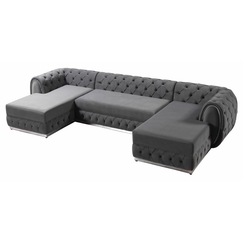 Nova Wholesale Furniture Jessie Fabric Sectional JESSIE SEC-GRAY IMAGE 6