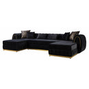 Nova Wholesale Furniture Jessie Fabric Sectional JESSIE SEC-BLACK IMAGE 1
