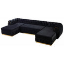 Nova Wholesale Furniture Jessie Fabric Sectional JESSIE SEC-BLACK IMAGE 6