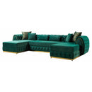 Nova Wholesale Furniture Jessie Fabric Sectional JESSIE SEC-GREEN IMAGE 1