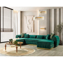 Nova Wholesale Furniture Jessie Fabric Sectional JESSIE SEC-GREEN IMAGE 7