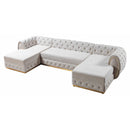 Nova Wholesale Furniture Jessie Fabric Sectional JESSIE SEC-IVORY IMAGE 2