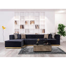 Nova Wholesale Furniture Juliana Fabric 4 pc Sectional JULIANABLACK-SEC4 IMAGE 11