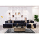 Nova Wholesale Furniture Juliana Fabric 4 pc Sectional JULIANABLACK-SEC4 IMAGE 6