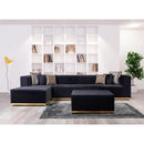 Nova Wholesale Furniture Juliana Fabric 4 pc Sectional JULIANABLACK-SEC4 IMAGE 7