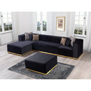 Nova Wholesale Furniture Juliana Fabric 4 pc Sectional JULIANABLACK-SEC4 IMAGE 8