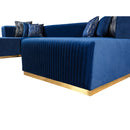 Nova Wholesale Furniture Juliana Fabric 4 pc Sectional JULIANABLUE-SEC4 IMAGE 17