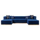 Nova Wholesale Furniture Juliana Fabric 4 pc Sectional JULIANABLUE-SEC4 IMAGE 1