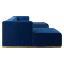 Nova Wholesale Furniture Juliana Fabric 4 pc Sectional JULIANABLUE-SEC4 IMAGE 4