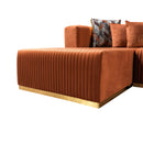 Nova Wholesale Furniture Juliana Fabric 4 pc Sectional JULIANAORANGE-SEC4 IMAGE 12