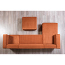 Nova Wholesale Furniture Juliana Fabric 4 pc Sectional JULIANAORANGE-SEC4 IMAGE 15