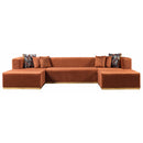 Nova Wholesale Furniture Juliana Fabric 4 pc Sectional JULIANAORANGE-SEC4 IMAGE 1