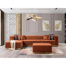 Nova Wholesale Furniture Juliana Fabric 4 pc Sectional JULIANAORANGE-SEC4 IMAGE 7