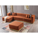 Nova Wholesale Furniture Juliana Fabric 4 pc Sectional JULIANAORANGE-SEC4 IMAGE 8