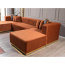 Nova Wholesale Furniture Juliana Fabric 4 pc Sectional JULIANAORANGE-SEC4 IMAGE 9